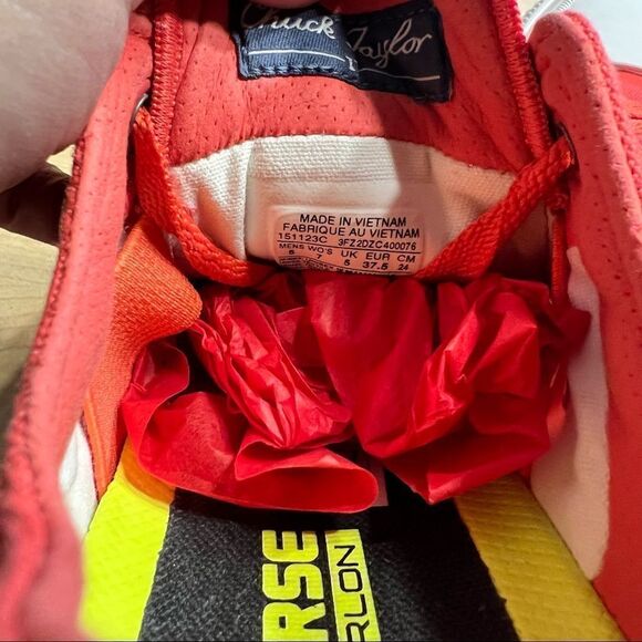 CONVERSE CHUCK TAYLOR ALL STAR II OX IN CORAL LUNARLON UNISEX M5 W7 - Picture 8 of 8